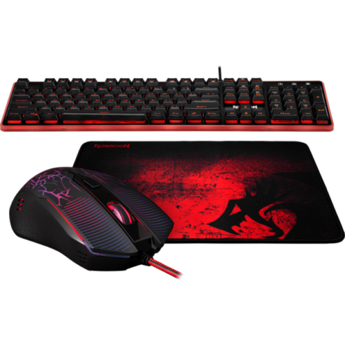 Комбо клавиатура+мышь+коврик Redragon S107