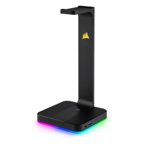 CORSAIR ST100 RGB - Premium Headset Stand with 7.1 Surround Sound w/Headset charger (2X USB 3.1)