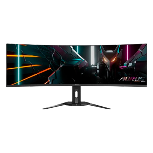 Aorus - 49" CO49DQ Gaming Monitor, 144Hz, 0,03mc, DQHD (5120x1440), 4K, HDMI, DisplayPort, Type-C, USB, RGB, Black