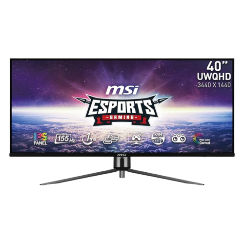 MSI - 40" MAG401QR Gaming Monitor, IPS, 1mc, 155hz, UWQHD (3440x1440), HDMI+DP+TypeC, Black
