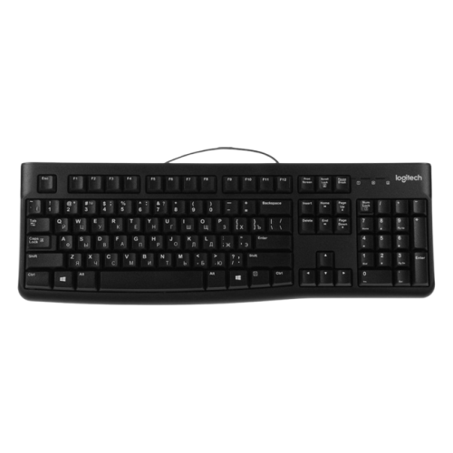 LOGITECH K120 Corded Keyboard - BLACK - USB - RUS