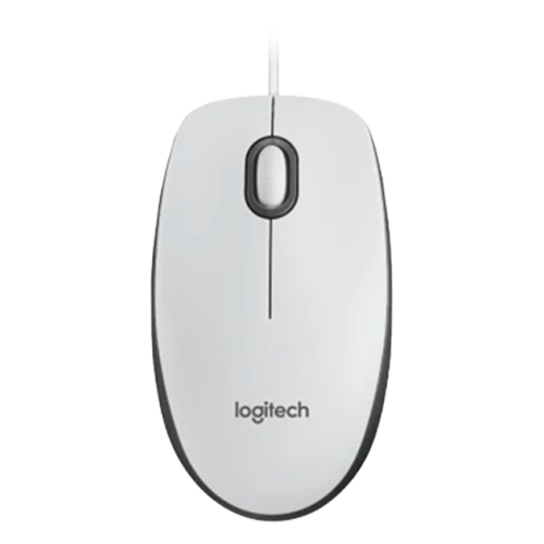 LOGITECH M100 Corded Mouse-WHITE