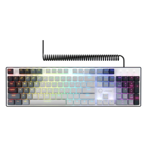 LORGAR Azar 514, Wired mechanical gaming keyboard, RGB backlight, white