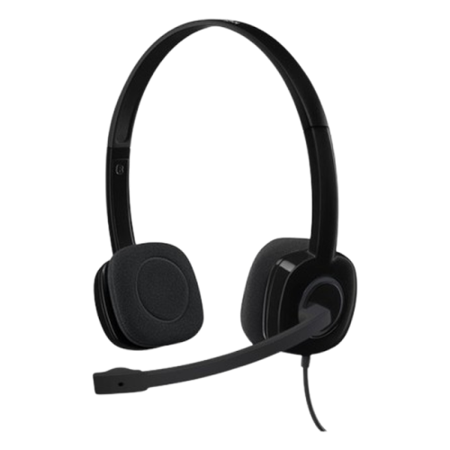 LOGITECH H151 Corded Stereo Headset - BLACK - 3.5 MM