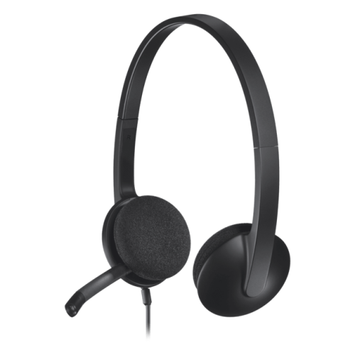 LOGITECH H340 Corded Headset - BLACK - USB