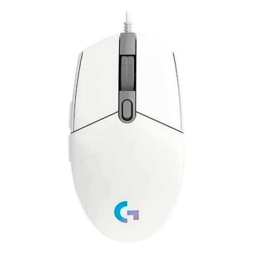 LOGITECH G203 LIGHTSYNC Corded Gaming Mouse - WHITE - USB