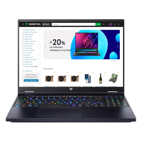 Acer Predator Helios 16<br> <span style="color: #ff0000;"> Intel Core i7-13700HX| DDR5 16GB| SSD 1024GB| 16" WQXGA IPS 165Hz| 8GB GeForce RTX 4060| Backlit| NoOS| RU| Black