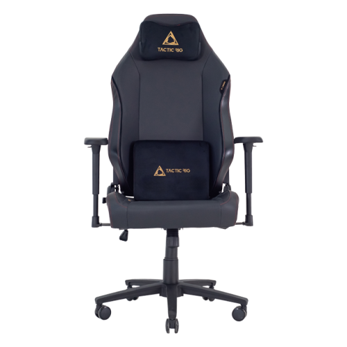 Игровое кресло TACTICRIG FALCON ST - BLACK/GOLD PU LEATHER