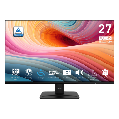 MSI - 27" PRO MP271A E2 Monitor, IPS, 1mc, 120hz, FHD (1920x1080), HDMI+DP, Speaker, Black